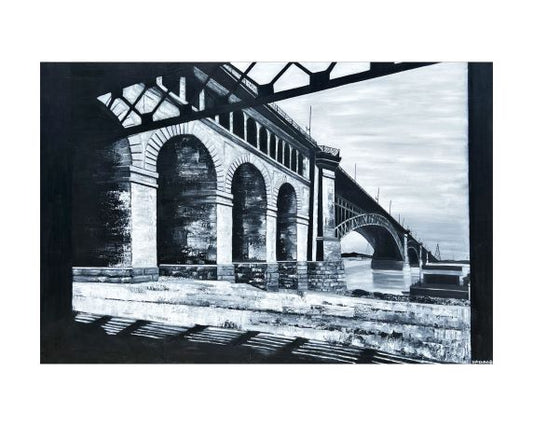 Eads Bridge circa 1940s - Fine Art Print