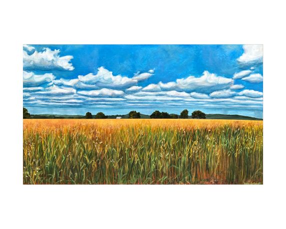 View of Hermann from Katy Trail - Fine Art Print